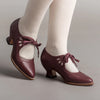 Hollow Out High Heel Lace-up Casual Shoes