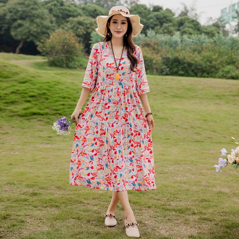 Summer New Noil Poplin Dress Stylish