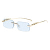 Men And Women Fashion Simple Square Frameless Sunglasses