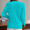 Womens Textured Long Sleeve Sweater