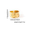 French Retro Titanium Steel Ring Golden