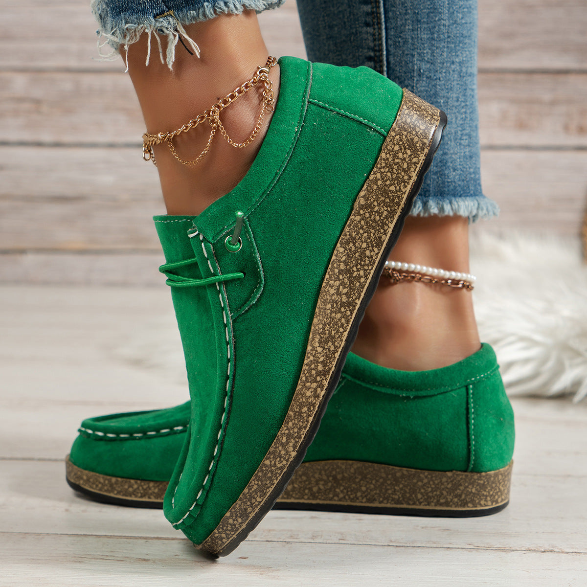 Women's Elastic Slip-on Casual Shoes