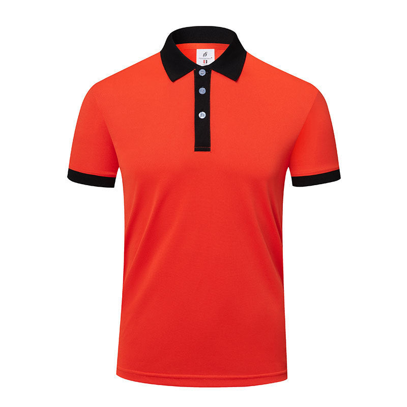 Men's And Women's Business Work Clothes Lapel T-shirt