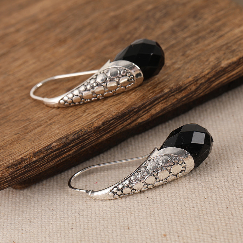 Black Stone Earrings