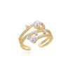Niche Retro Blue Big Zircon Trendy Personality Ring