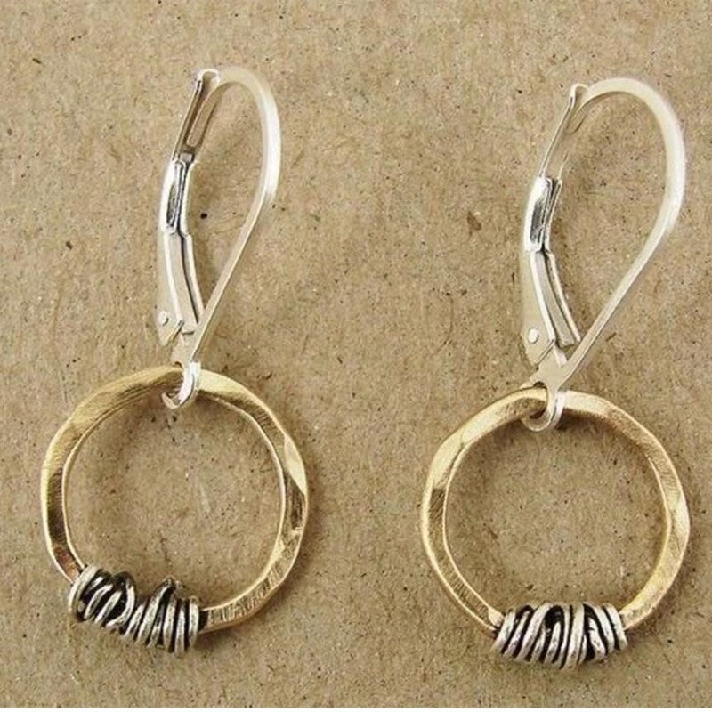 Simple Golden  Hanging Earrings