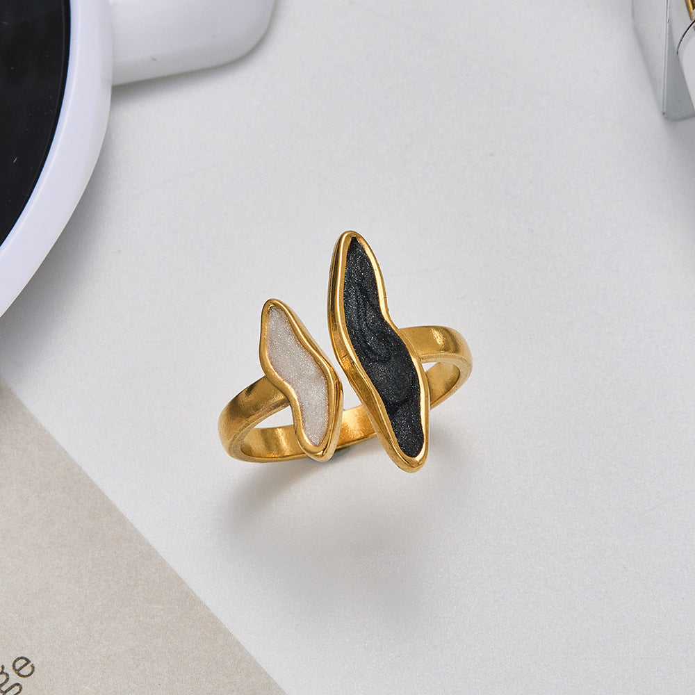 Korean Style Fashion Simple And Cool Style Stainless Steel Ring