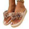 Square Heel Peep-toe Slippers