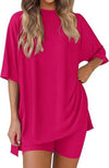 New Loose Fashion Solid Color Casual Two-piece Suit