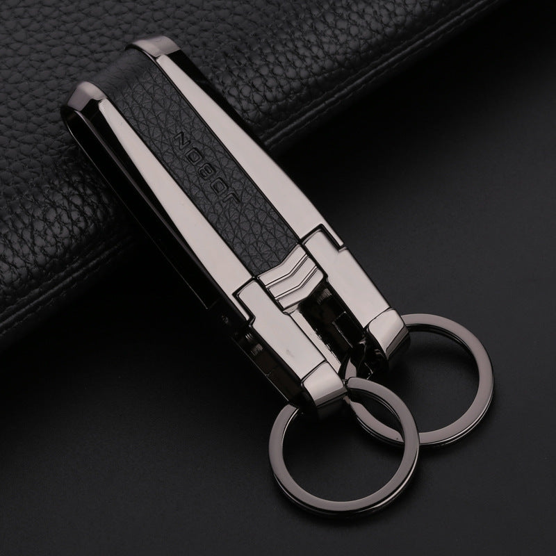 Leather Belt Key Buckle High-end Men's