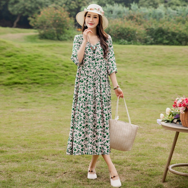 Summer New Noil Poplin Dress Stylish