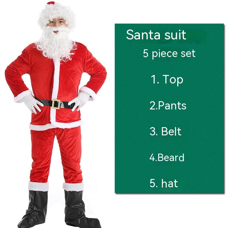 Christmas Costume Men's And Women's Clothing Full Set