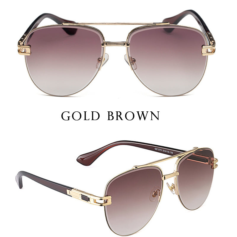 Fashion Women Retro Round Frame Frog Sunglasses