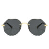 Polygonal Sunglasses Women Rimless