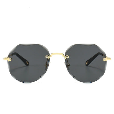 Polygonal Sunglasses Women Rimless
