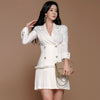 White pleated skirt