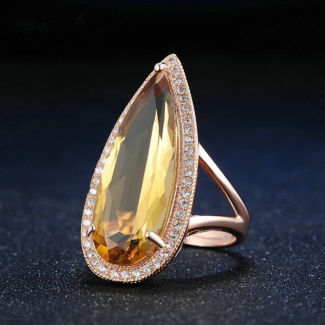 Natural citrine stone luxury