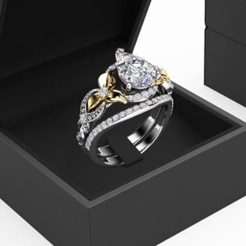 Two-tone Ring European And American Style Women