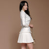 White pleated skirt