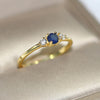 European And American Simple Women's Wedding Ring Inlaid Zircon Gold Plated