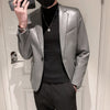 Leather Jacket Korean Slim PU Leather Jacket Jacket Men