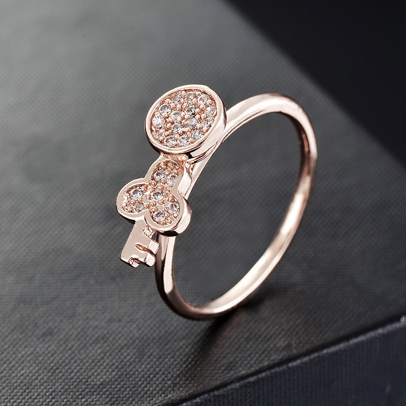 Creative Couple Key Diamond Ring