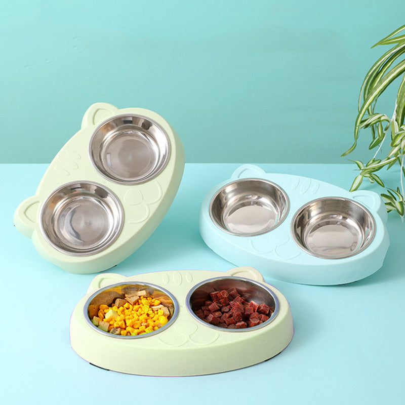 Stainless Steel Double Pet Food Bowl