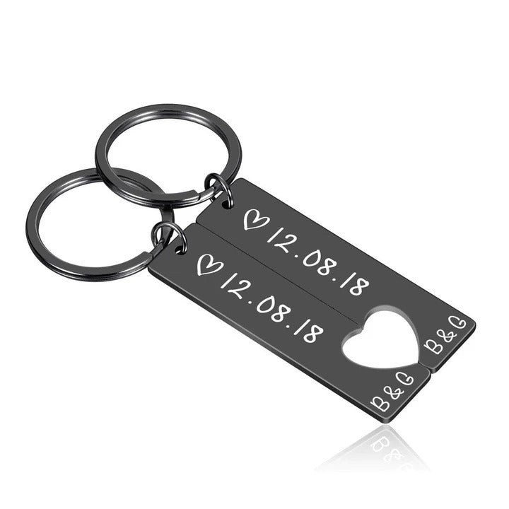 Customized Couples Keychain Boyfriend Girlfriend