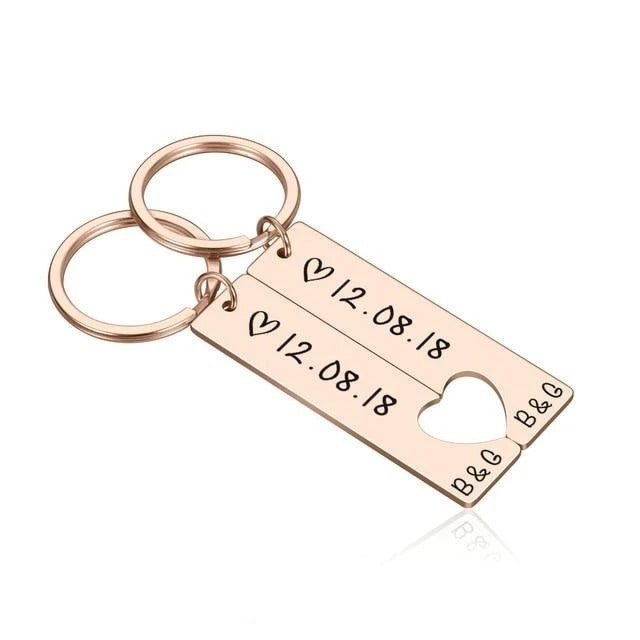 Customized Couples Keychain Boyfriend Girlfriend