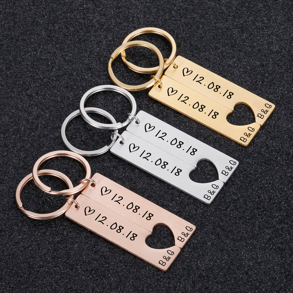 Customized Couples Keychain Boyfriend Girlfriend