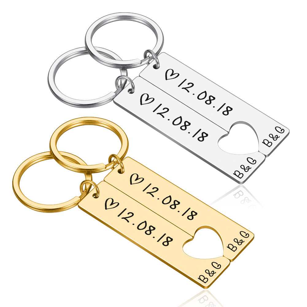Customized Couples Keychain Boyfriend Girlfriend
