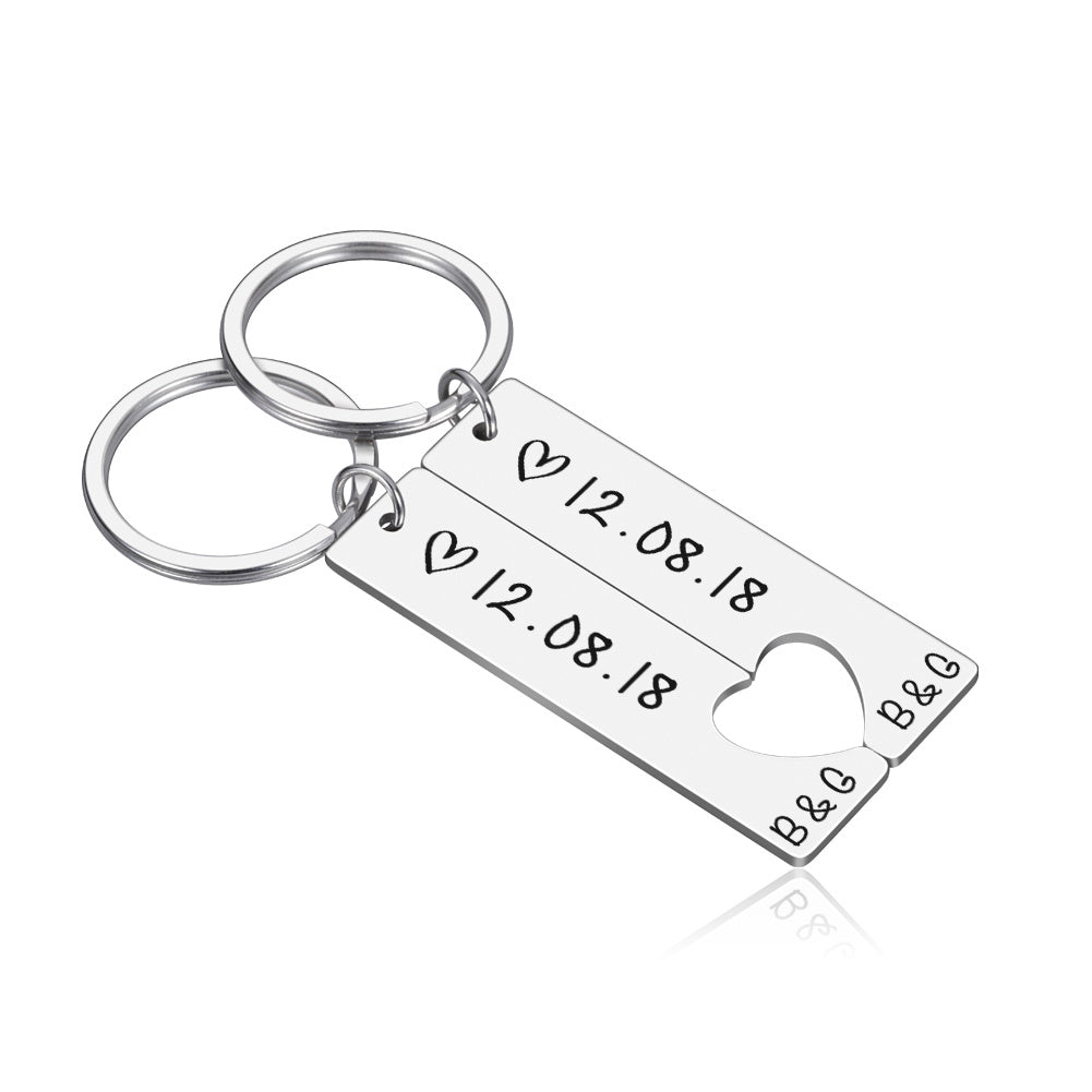 Customized Couples Keychain Boyfriend Girlfriend