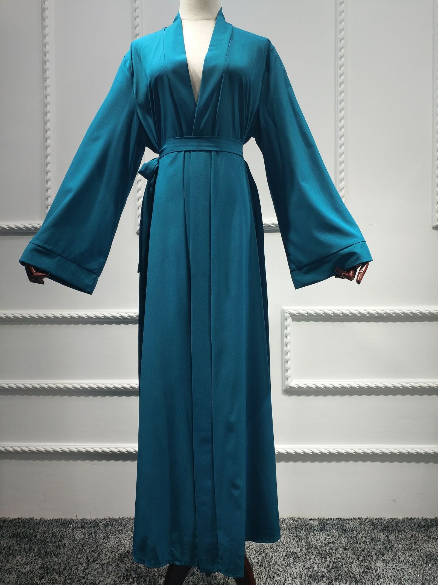 Dubai Robe Solid Cardigan Dress