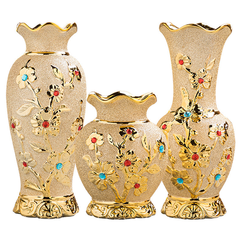 Ceramic Vase Electroplating Gold European Style