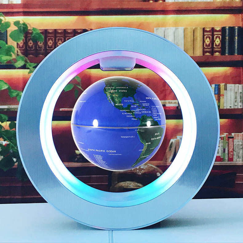 Round LED World Map Floating Globe Magnetic