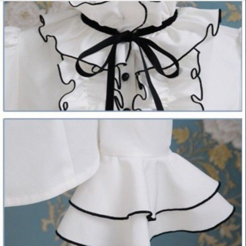 Spring Blouse Women's New Style Western-style Fashion Ruffled Shirt