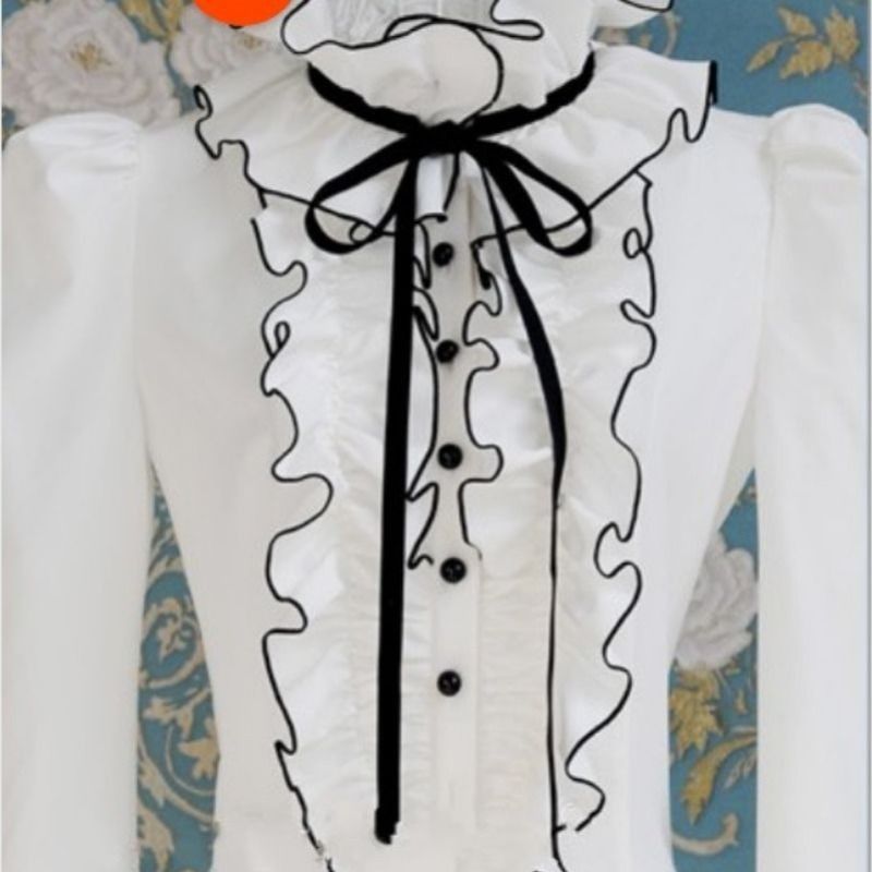 Spring Blouse Women's New Style Western-style Fashion Ruffled Shirt