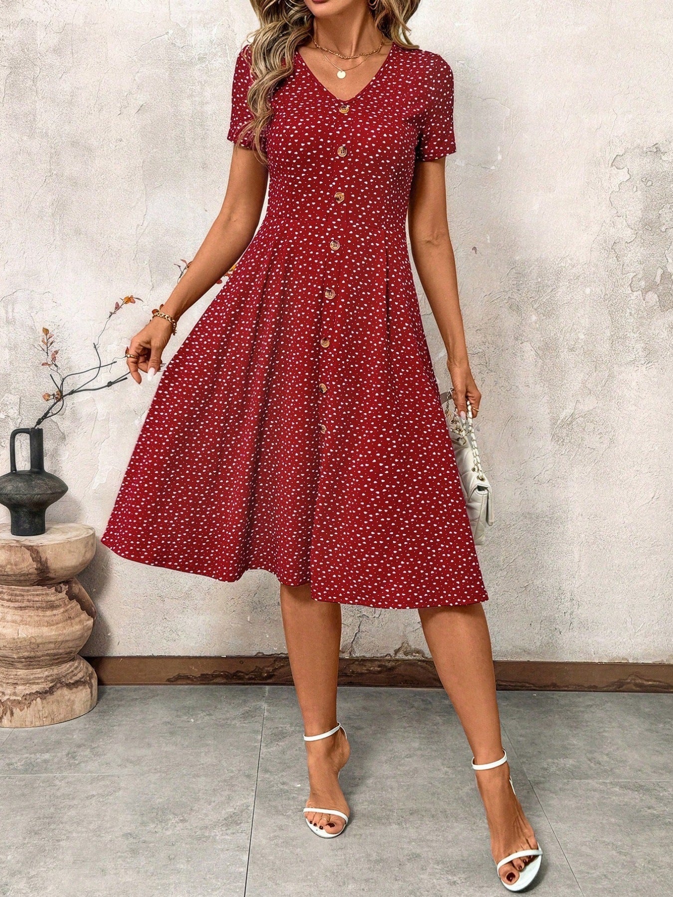 Fashion Sexy Polka Dot Women's Clothing Dress