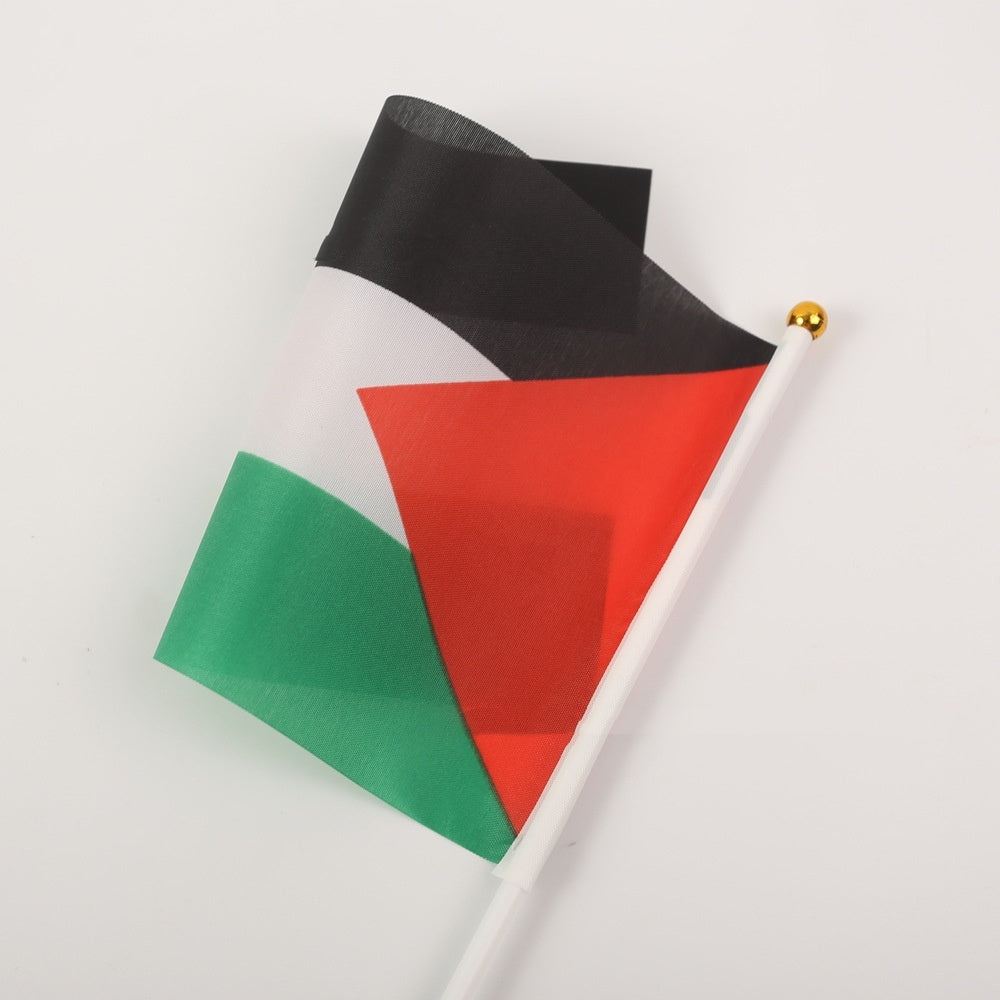 14 21cm Palestine Hand Signal Flag With Rod