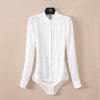 Stand Collar Organ Pleated Chiffon Shirt One-piece