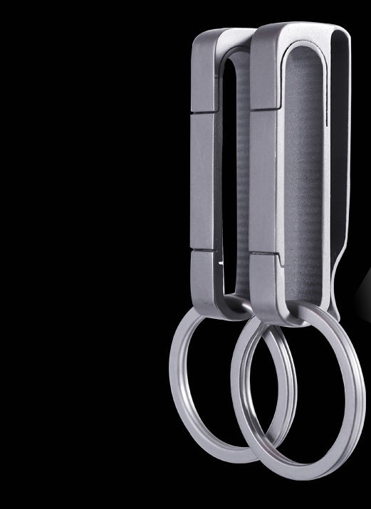 Titanium alloy belt key ring men wear belt double key ring