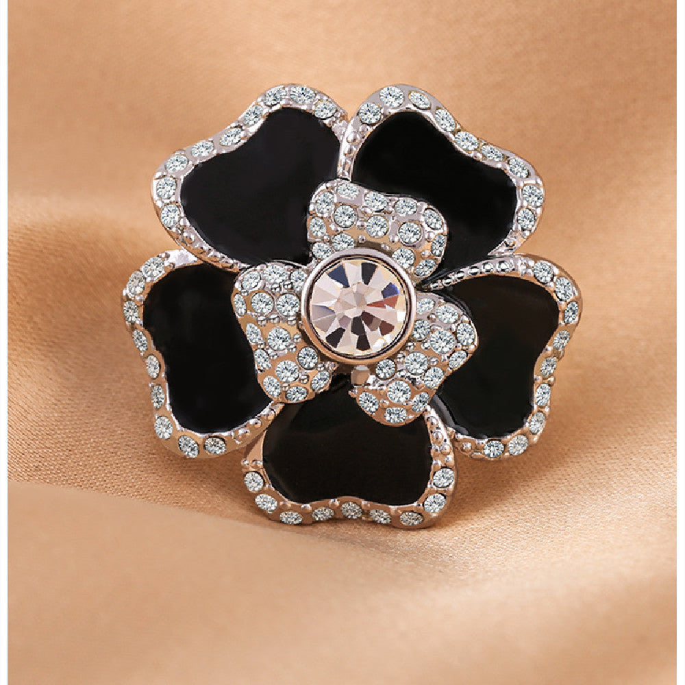 Flower Exaggerated Big Ring Female