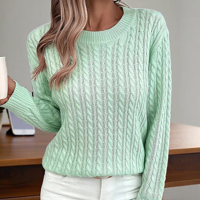 Womens Textured Long Sleeve Sweater