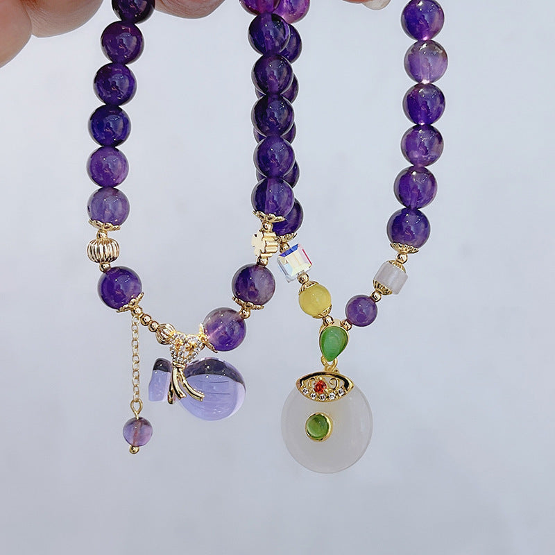 Fashion Amethyst Bracelet Retro National Style