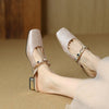 Low Heel Square Head 32-43 National Style Metal Chain Outdoor Slippers