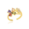 Niche Retro Blue Big Zircon Trendy Personality Ring