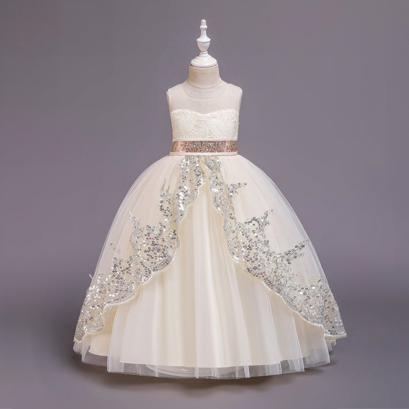 Party 3D Lace Flower Girl Wedding Dress