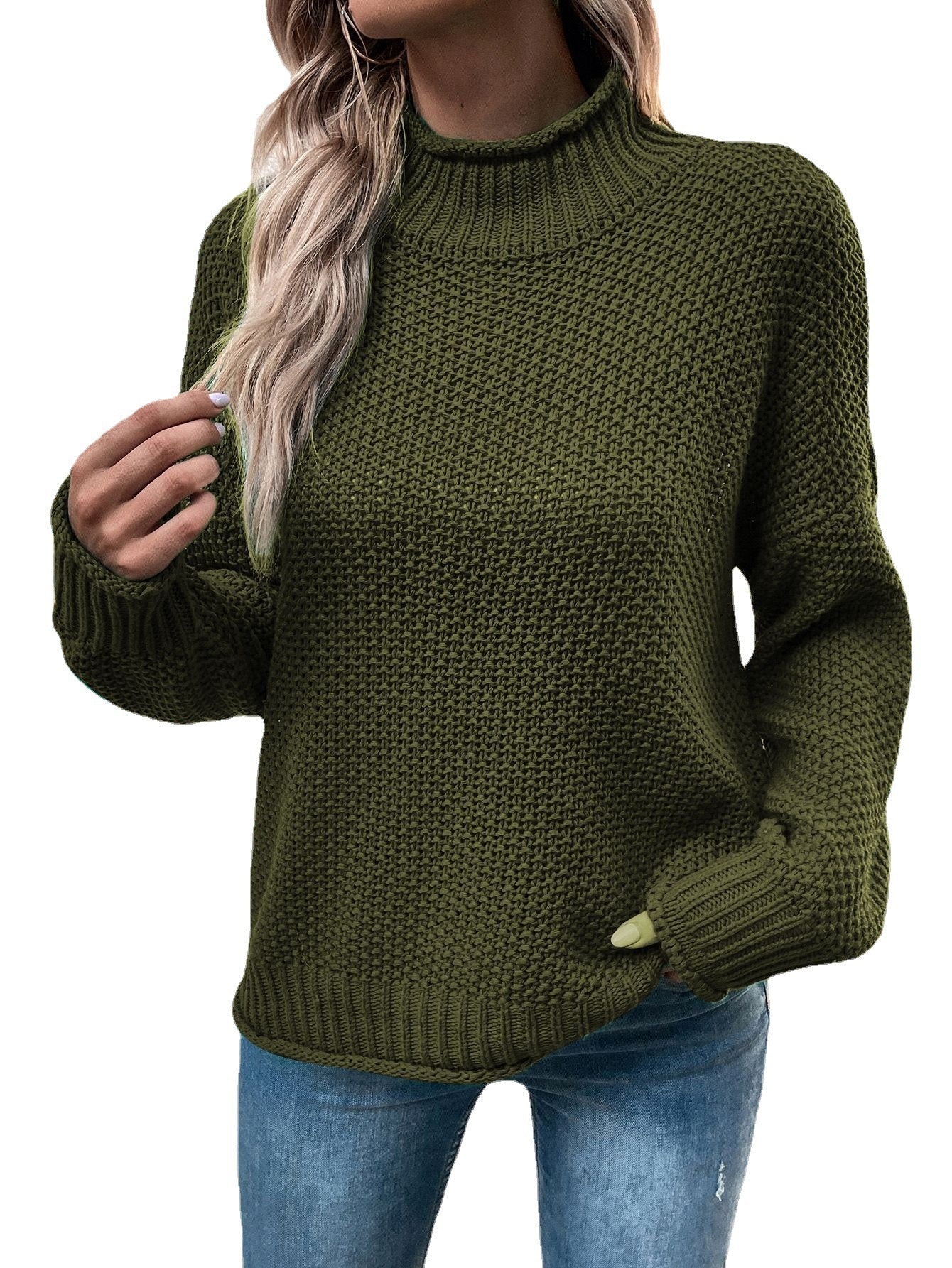 Women's Fashion Personality Stand Collar Jersey