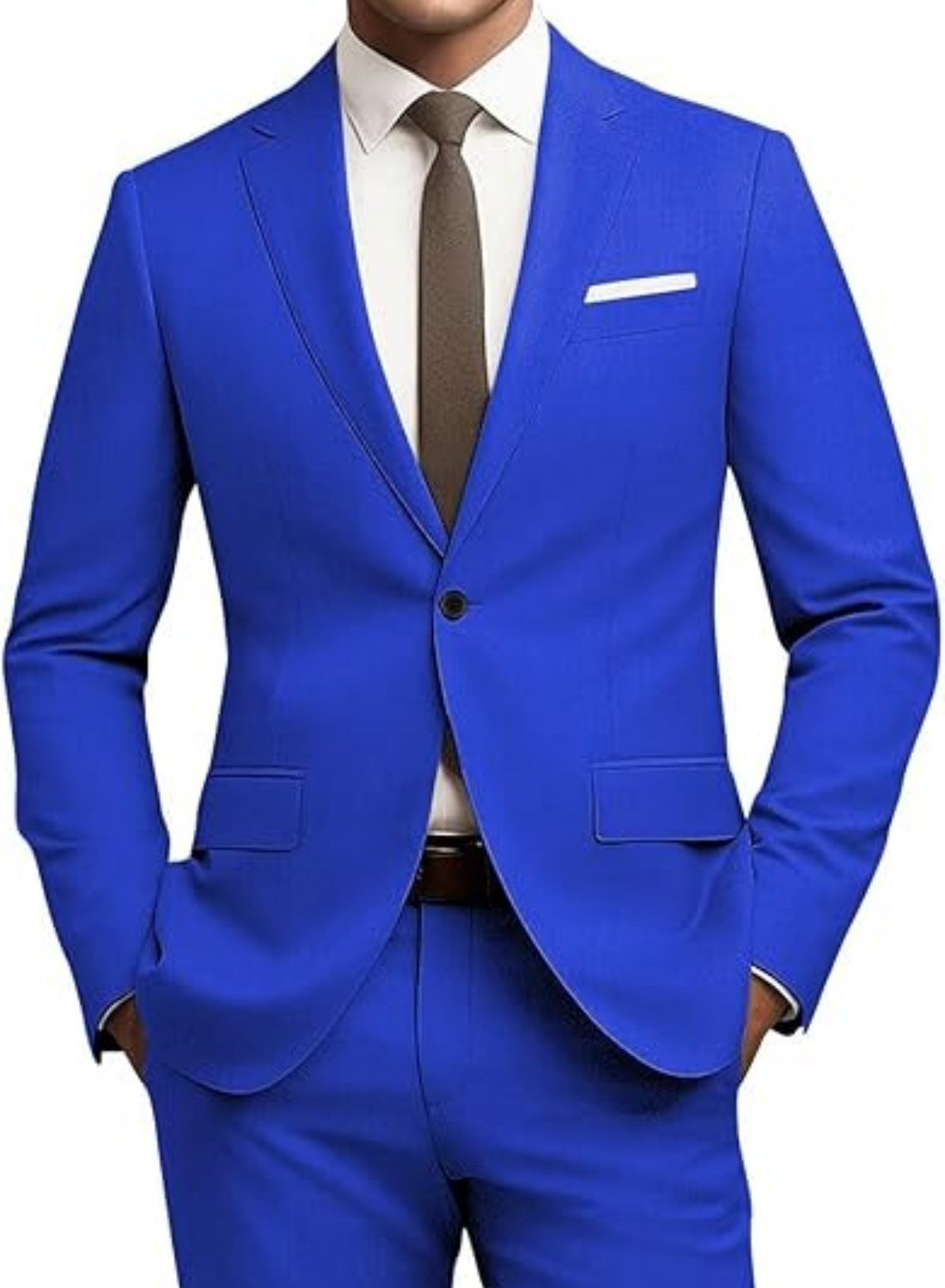 Men's Suit Slim Fit 2-piece Set Casual Business Set