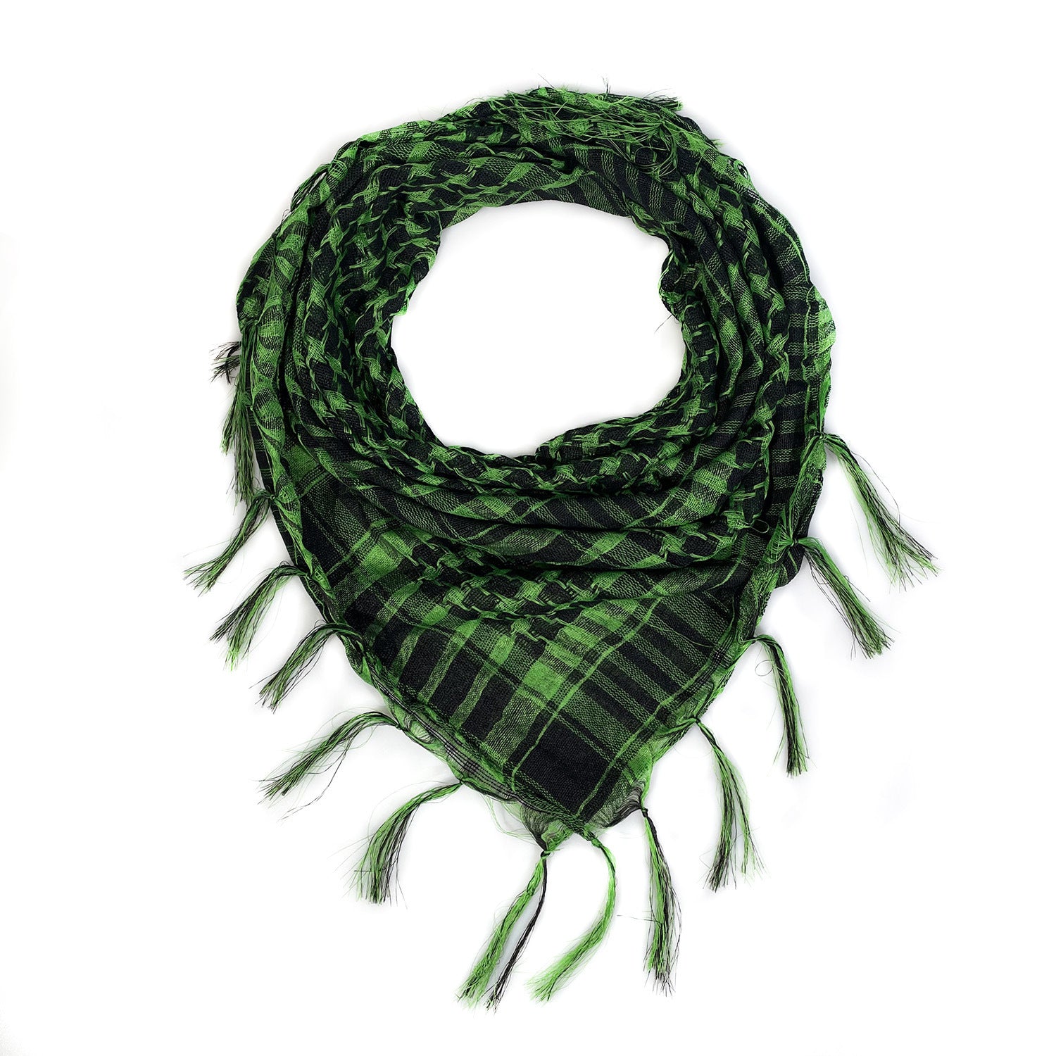 Network Silk Houndstooth Square Keffiyeh Military Fans Tactical Tassel Desert Scarf